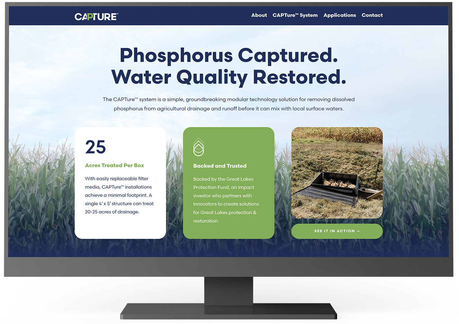 Shamus Design - Captue - Website Homepage Mockup