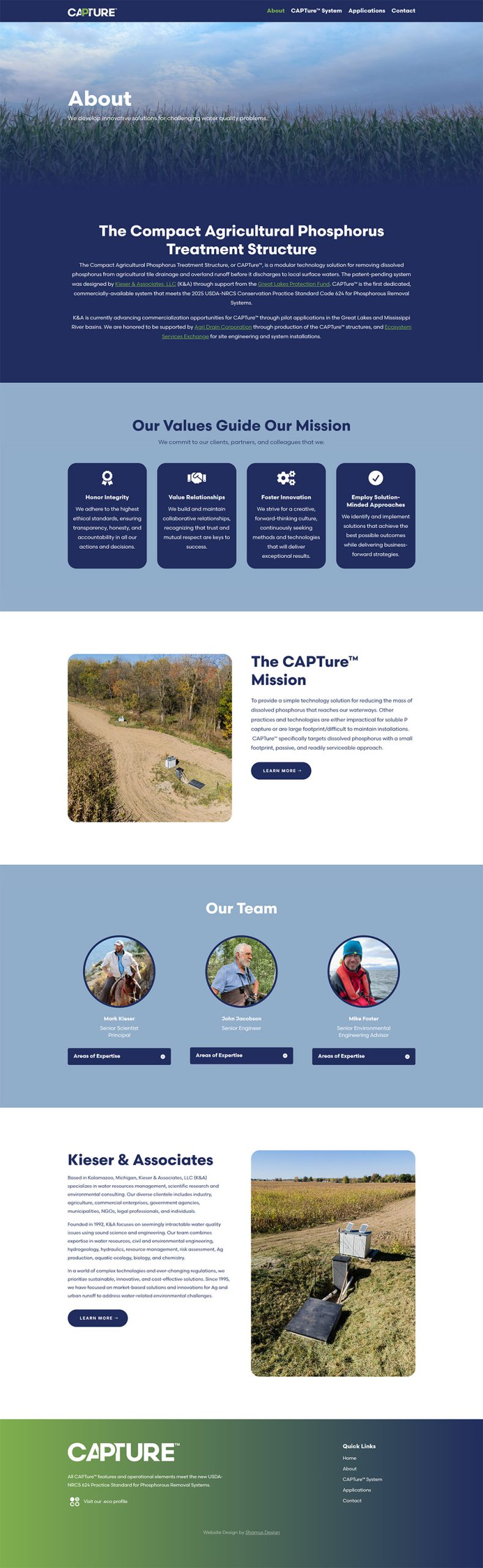 Shamus Design - Capture - Website About Full