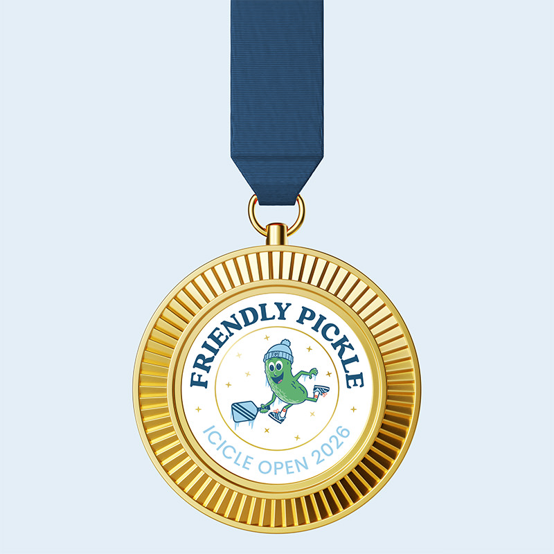 Shamus Design - Friendly Pickle - Icicle Open Tournament - Medal