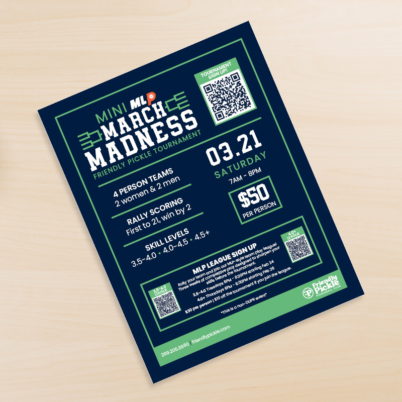 Shamus Design - Friendly Pickle - MLP March Madness Tournament - Flyer
