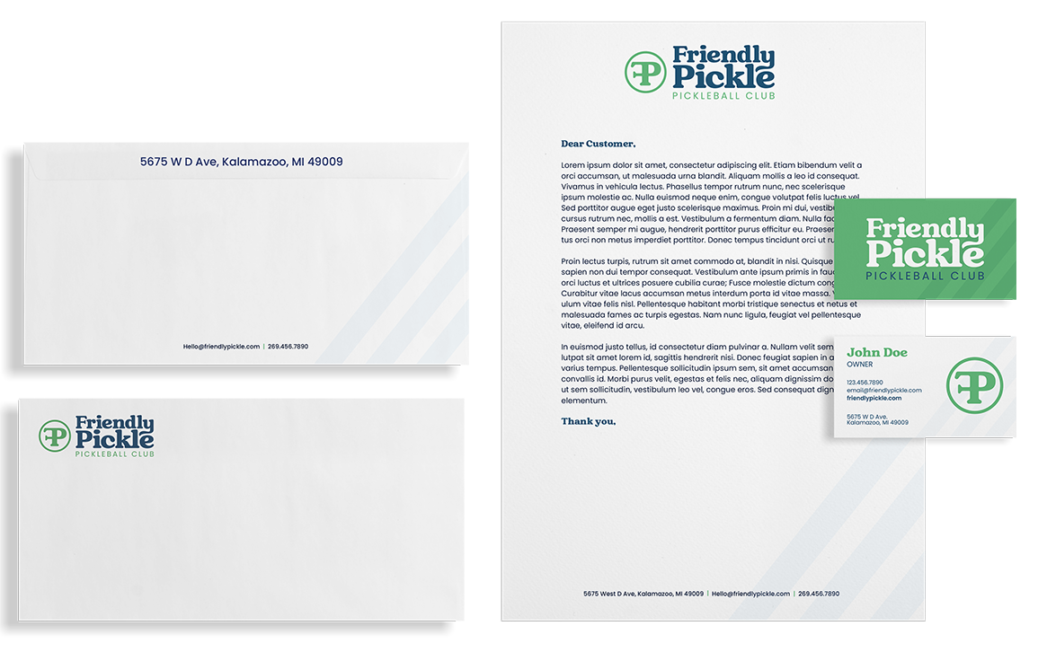 Shamus Design - Friendly Pickle - Stationery Mockup