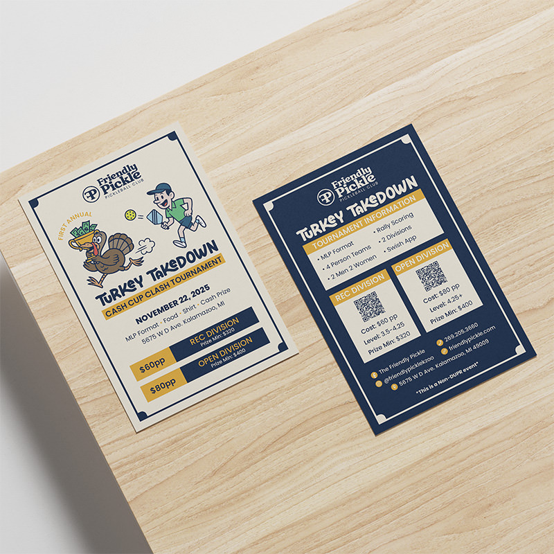 Shamus Design - Friendly Pickle - Turkey Takedown Tournament - Flyer