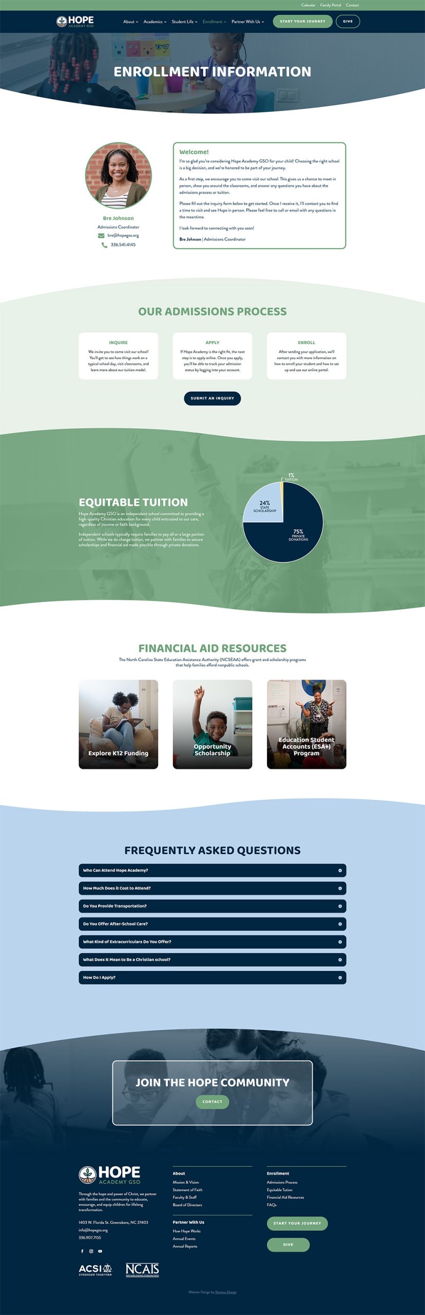 Shamus Design - Hope Academy - Enrollment Full