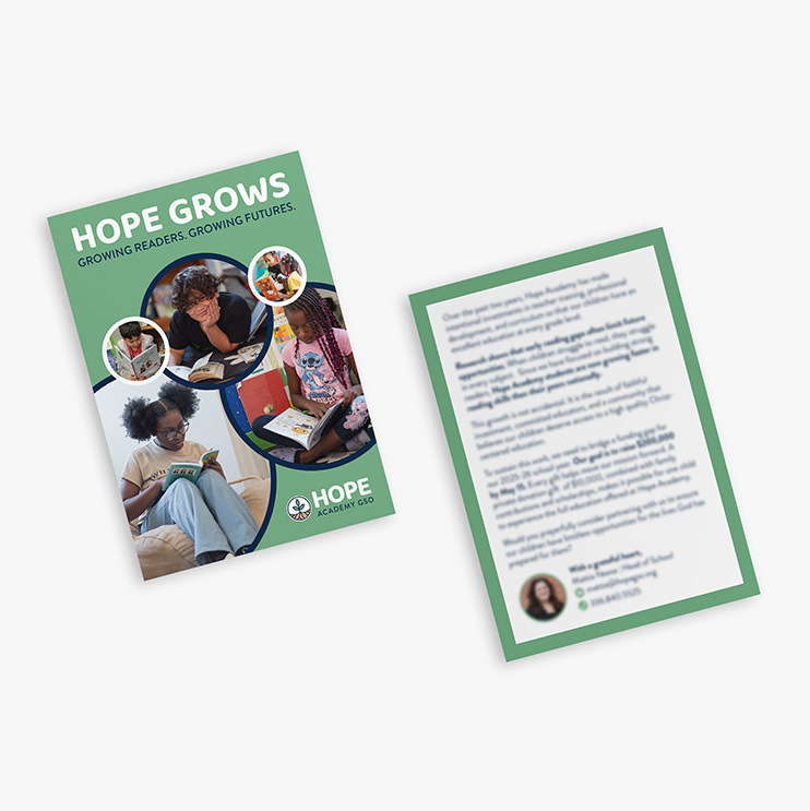 Shamus Design - Hope Academy - Hope Grows Campaign - Postcard 2