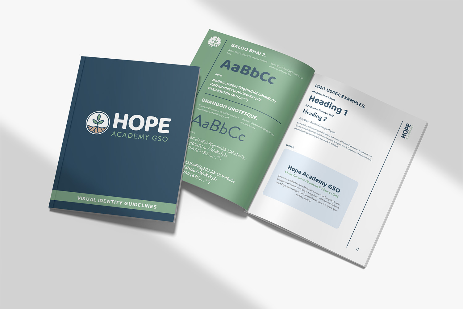 Shamus Design - Hope Academy - Style Guide Mock Up