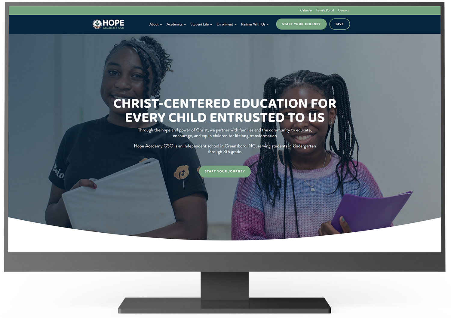 Shamus Design - Hope Academy - Website Mockup